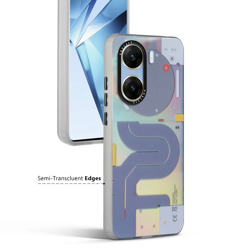 Colorful Reflective Circuit Prints Hard Back Protector Case For Vivo V29e 5G - Image 33