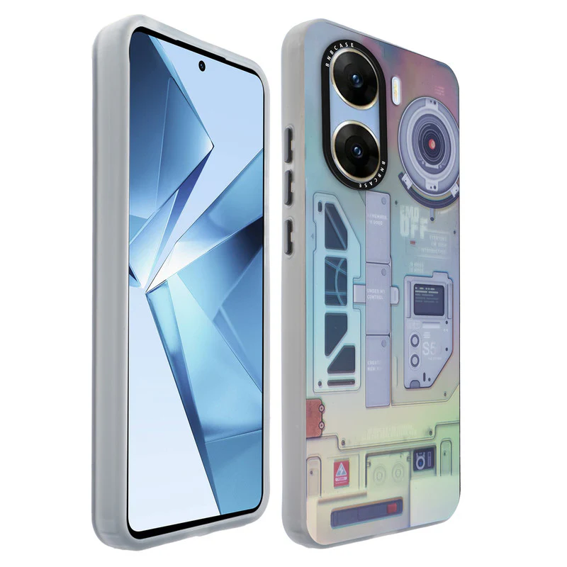 Colorful Reflective Circuit Prints Hard Back Protector Case For Vivo V29e 5G - Image 50