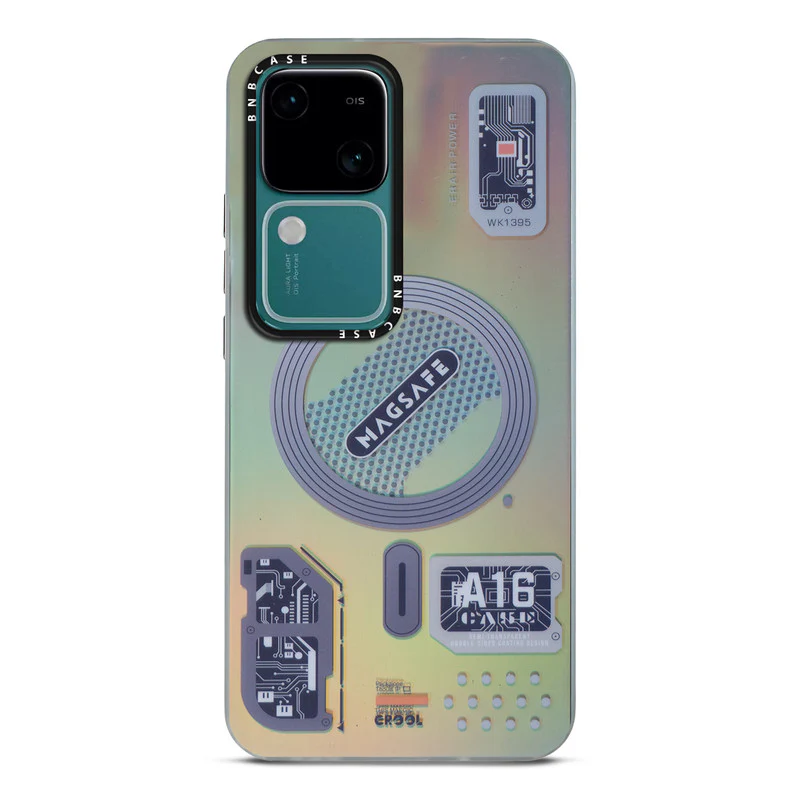Colorful Reflective Circuit Prints Hard Back Protector Case For Vivo V30 5G - Image 31