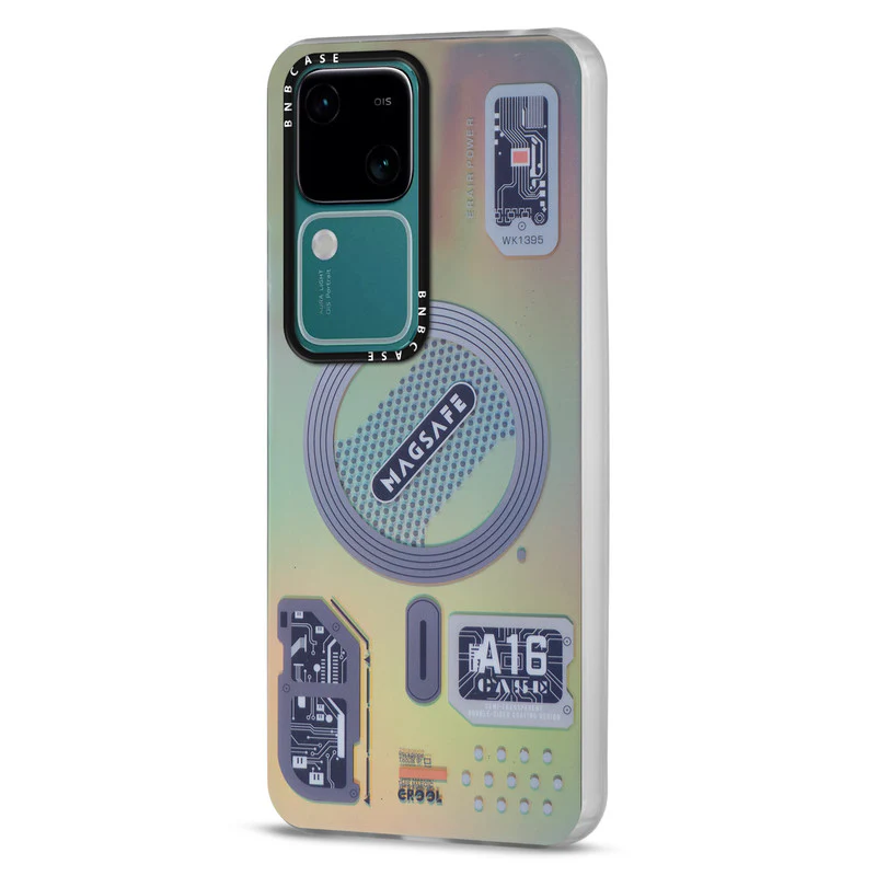 Colorful Reflective Circuit Prints Hard Back Protector Case For Vivo V30 5G - Image 35