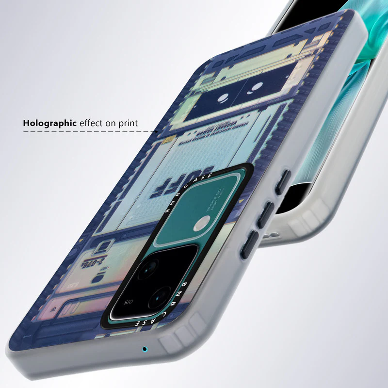 Colorful Reflective Circuit Prints Hard Back Protector Case For Vivo V30 5G - Image 55