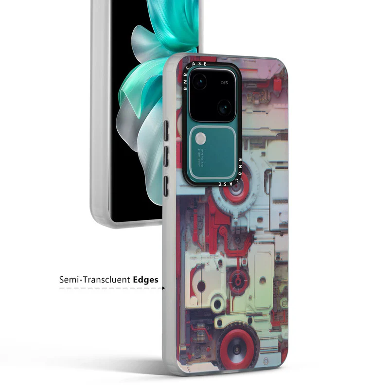 Colorful Reflective Circuit Prints Hard Back Protector Case For Vivo V30 5G - Image 61