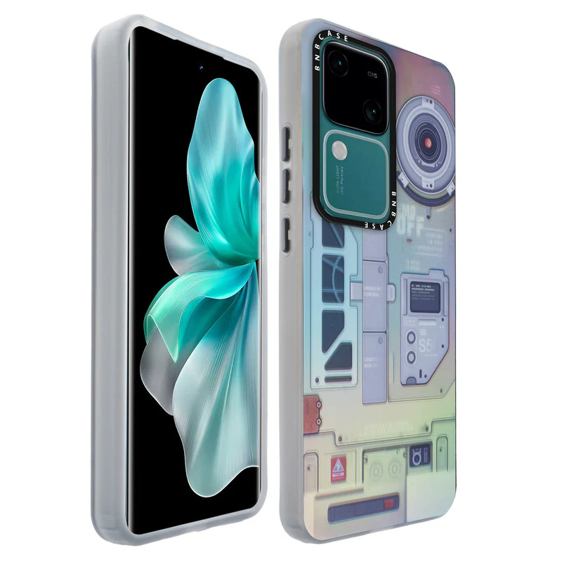 Colorful Reflective Circuit Prints Hard Back Protector Case For Vivo V30 5G - Image 64