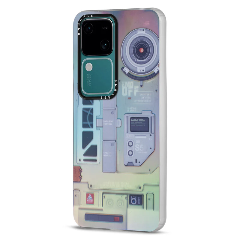 Colorful Reflective Circuit Prints Hard Back Protector Case For Vivo V30 5G - Image 70