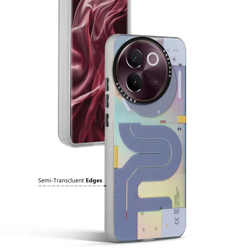 Colorful Reflective Circuit Prints Hard Back Protector Case For Vivo V30e 5G - Image 39