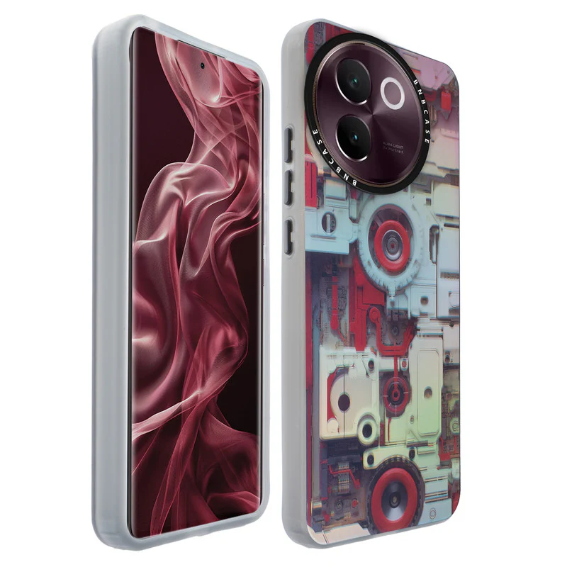 Colorful Reflective Circuit Prints Hard Back Protector Case For Vivo V30e 5G - Image 49