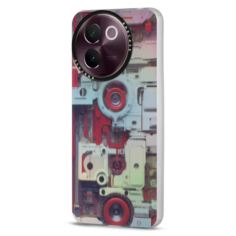 Colorful Reflective Circuit Prints Hard Back Protector Case For Vivo V30e 5G - Image 55