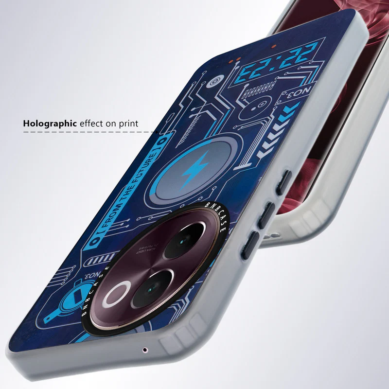 Colorful Reflective Circuit Prints Hard Back Protector Case For Vivo V30e 5G - Image 6