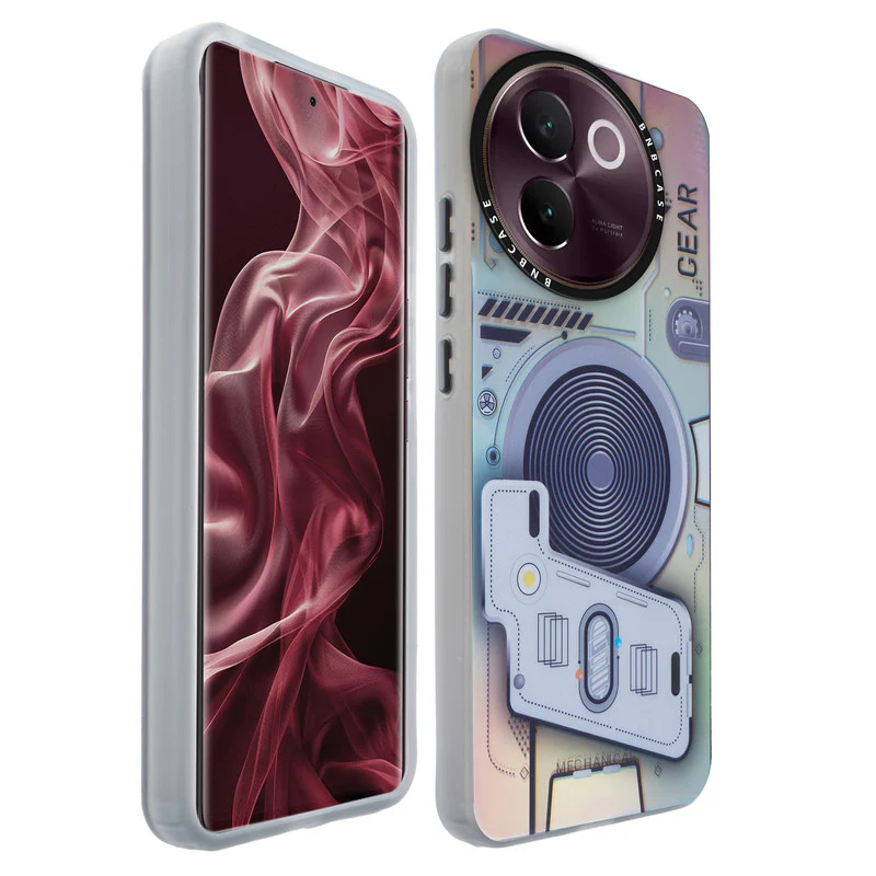 Colorful Reflective Circuit Prints Hard Back Protector Case For Vivo V30e 5G - Image 8