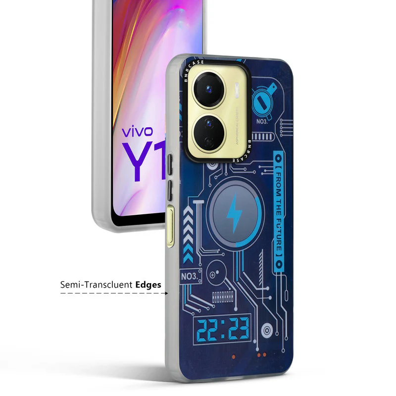 Colorful Reflective Circuit Prints Hard Back Protector Case For Vivo Y16 - Image 12