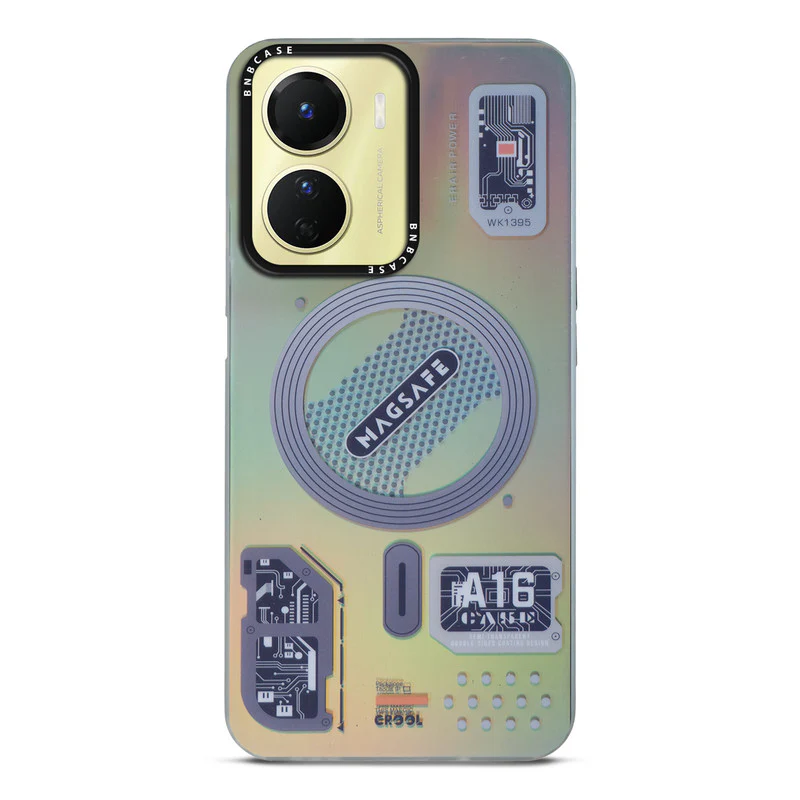 Colorful Reflective Circuit Prints Hard Back Protector Case For Vivo Y16 - Image 24