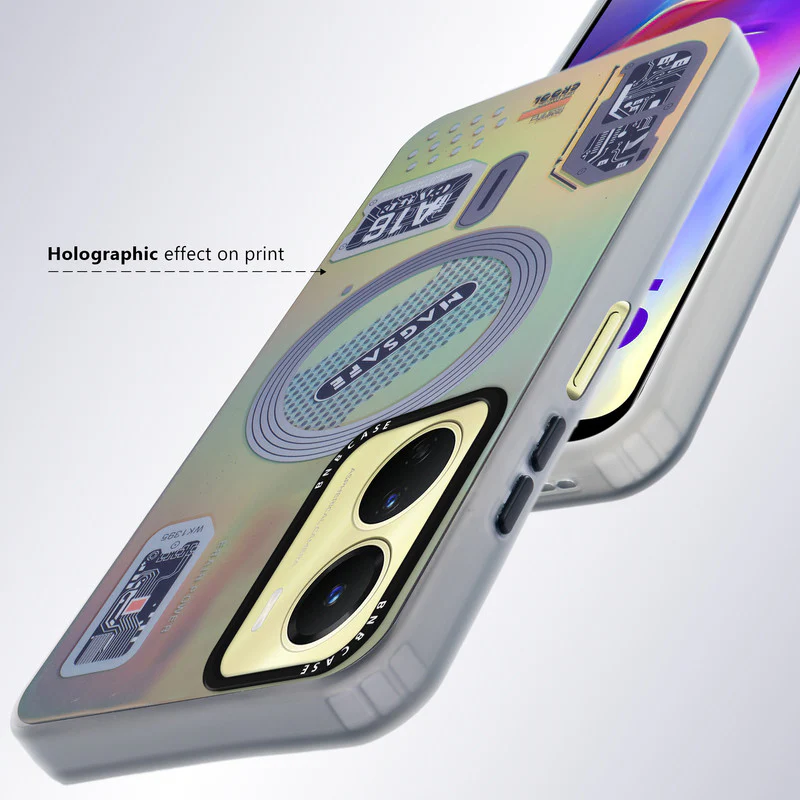 Colorful Reflective Circuit Prints Hard Back Protector Case For Vivo Y16 - Image 27