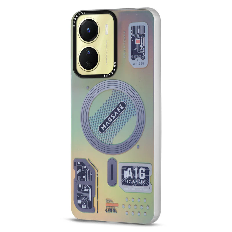 Colorful Reflective Circuit Prints Hard Back Protector Case For Vivo Y16 - Image 28