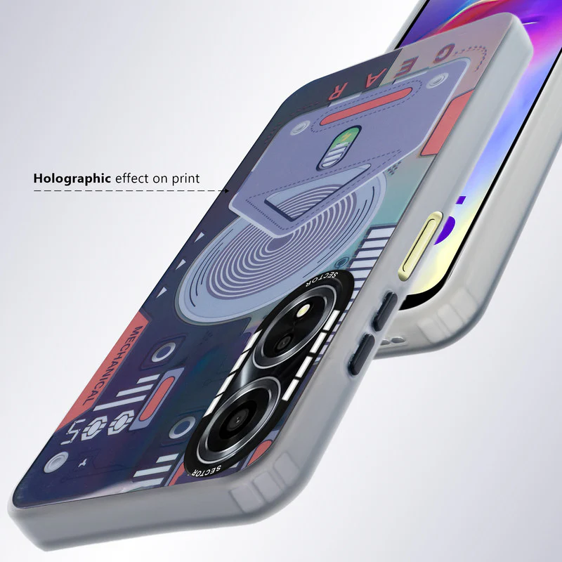 Colorful Reflective Circuit Prints Hard Back Protector Case For Vivo Y16 - Image 34