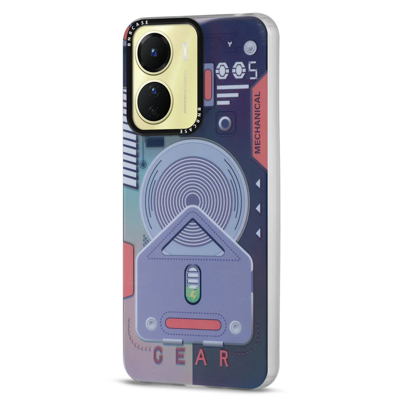 Colorful Reflective Circuit Prints Hard Back Protector Case For Vivo Y16 - Image 35