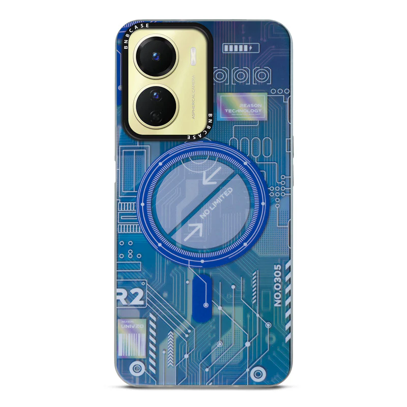 Colorful Reflective Circuit Prints Hard Back Protector Case For Vivo Y16 - Image 38