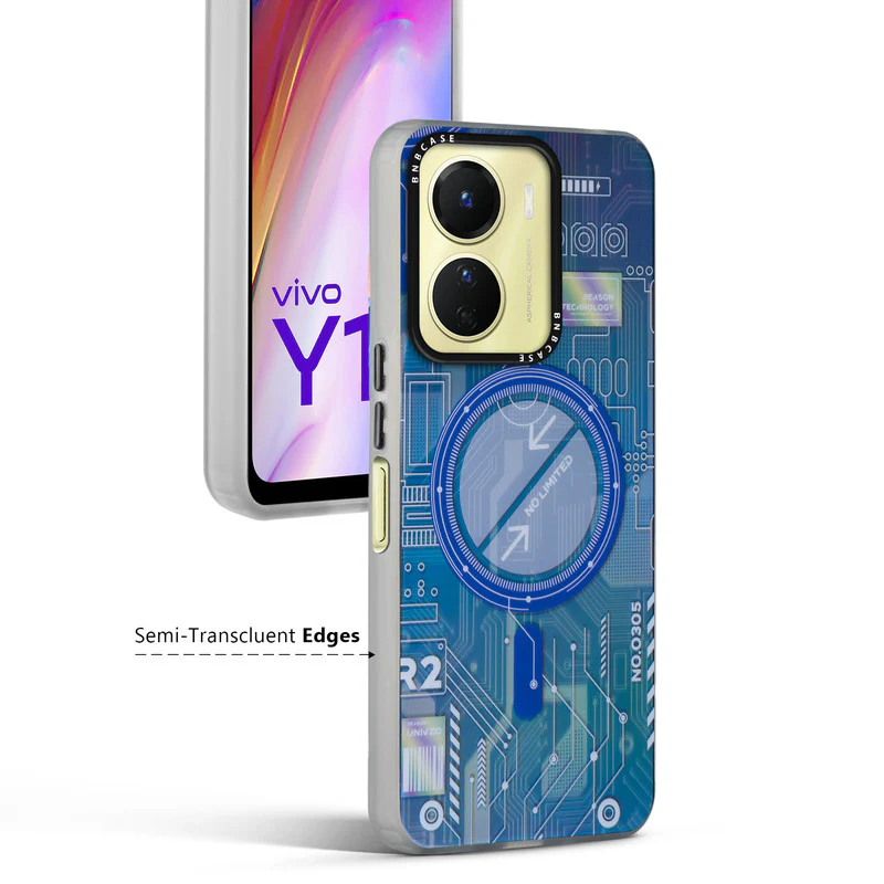 Colorful Reflective Circuit Prints Hard Back Protector Case For Vivo Y16 - Image 40