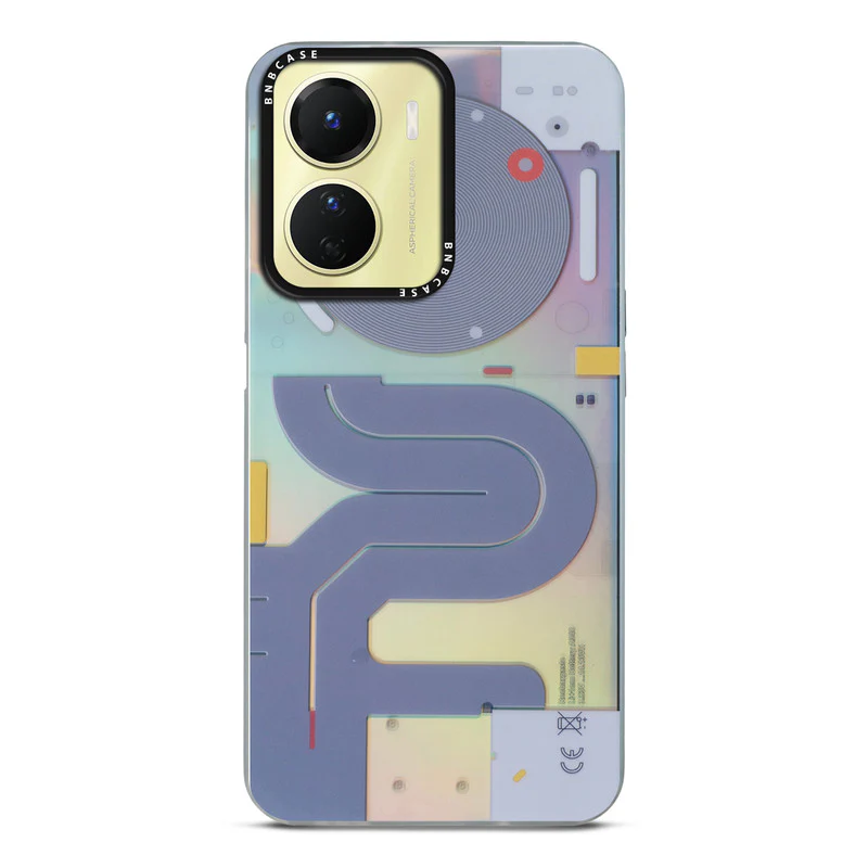 Colorful Reflective Circuit Prints Hard Back Protector Case For Vivo Y16 - Image 45