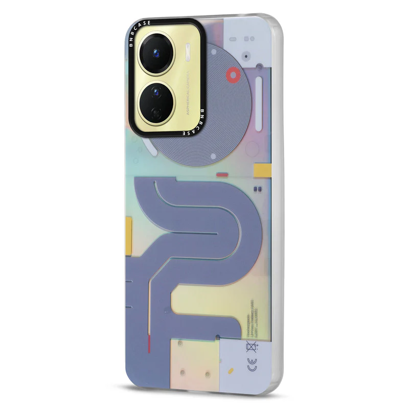 Colorful Reflective Circuit Prints Hard Back Protector Case For Vivo Y16 - Image 49