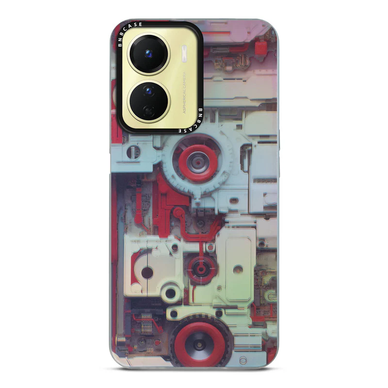 Colorful Reflective Circuit Prints Hard Back Protector Case For Vivo Y16 - Image 59