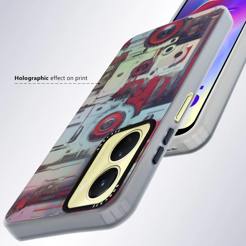 Colorful Reflective Circuit Prints Hard Back Protector Case For Vivo Y16 - Image 62