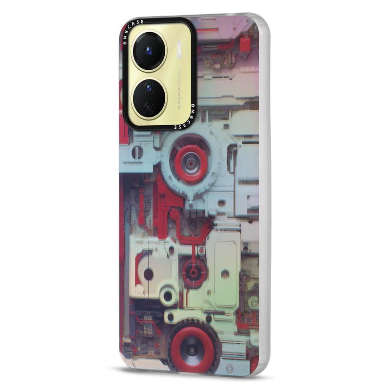 Colorful Reflective Circuit Prints Hard Back Protector Case For Vivo Y16 - Image 63