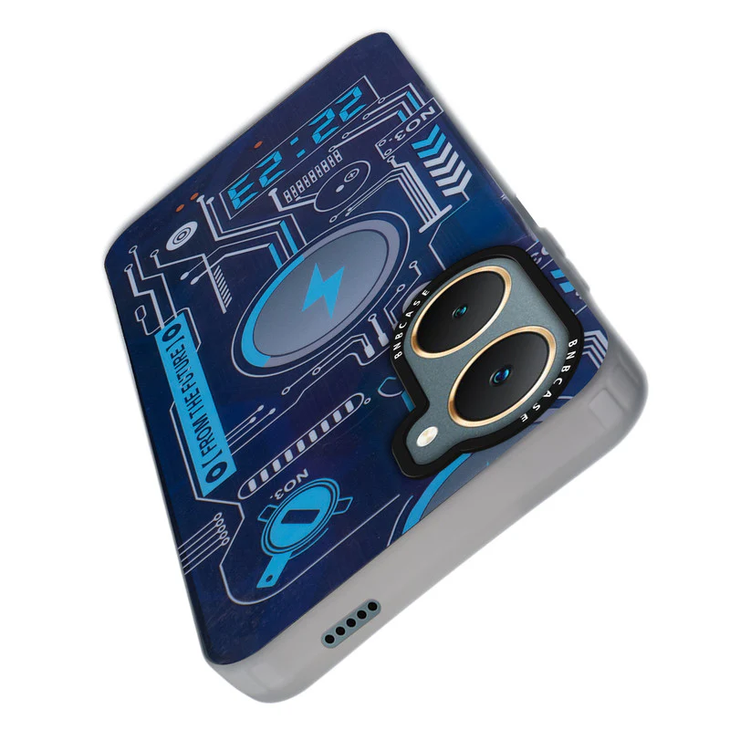 Colorful Reflective Circuit Prints Hard Back Protector Case For Vivo Y18 - Image 11