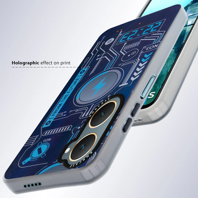 Colorful Reflective Circuit Prints Hard Back Protector Case For Vivo Y18 - Image 13