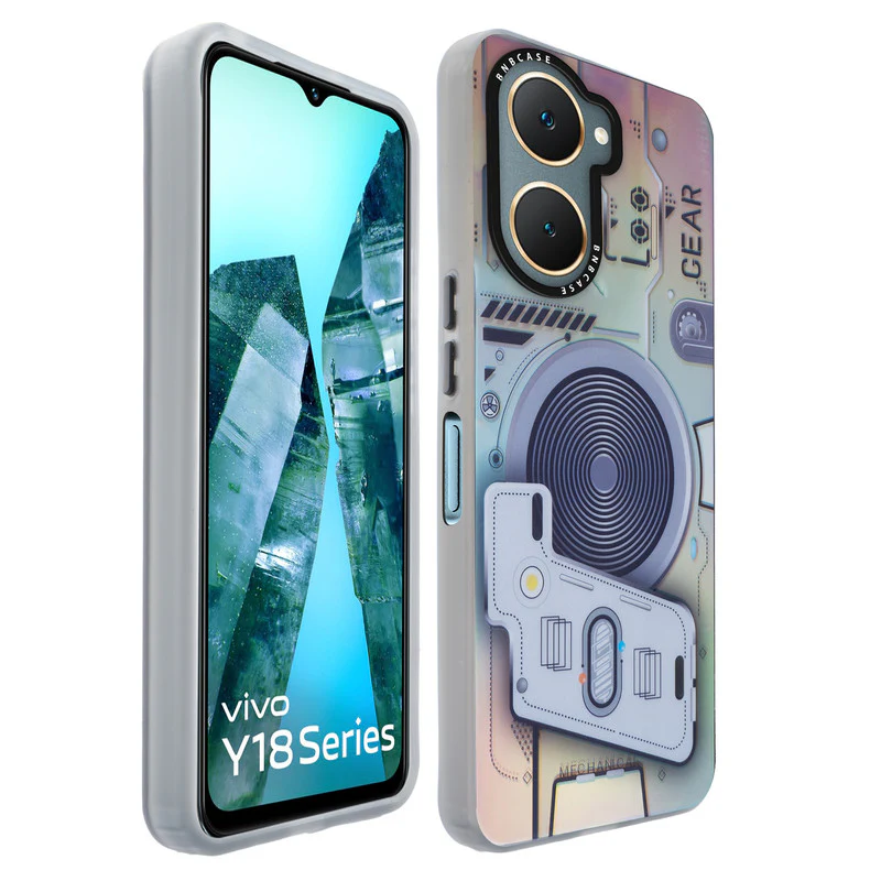 Colorful Reflective Circuit Prints Hard Back Protector Case For Vivo Y18 - Image 15