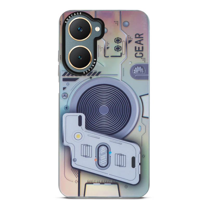 Colorful Reflective Circuit Prints Hard Back Protector Case For Vivo Y18 - Image 17