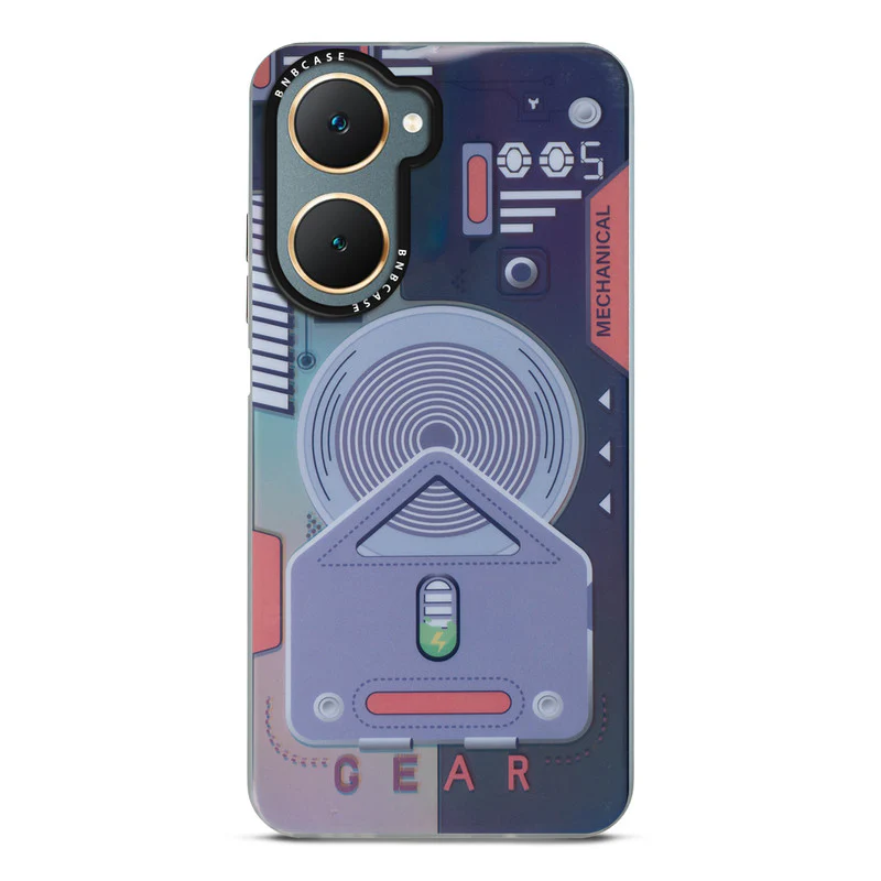 Colorful Reflective Circuit Prints Hard Back Protector Case For Vivo Y18 - Image 24