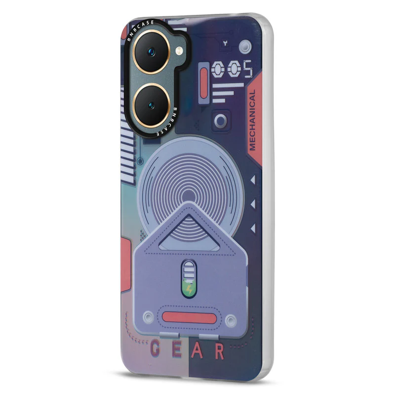 Colorful Reflective Circuit Prints Hard Back Protector Case For Vivo Y18 - Image 28