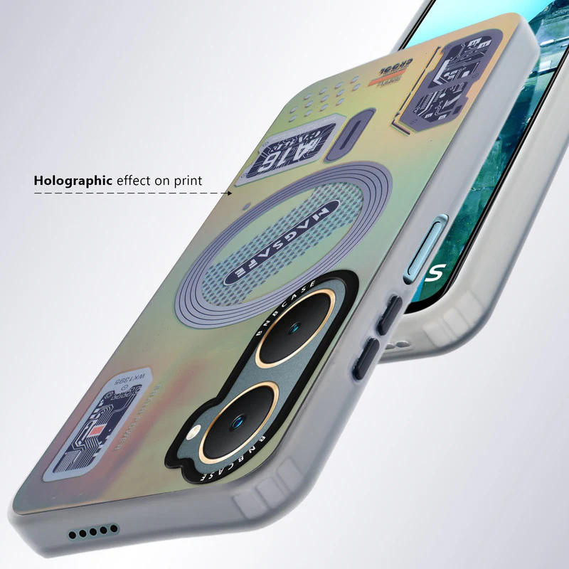Colorful Reflective Circuit Prints Hard Back Protector Case For Vivo Y18 - Image 34