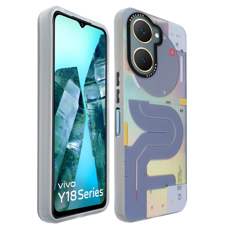 Colorful Reflective Circuit Prints Hard Back Protector Case For Vivo Y18 - Image 43