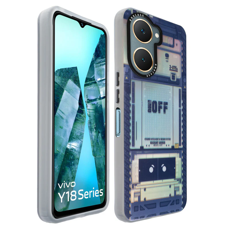 Colorful Reflective Circuit Prints Hard Back Protector Case For Vivo Y18 - Image 50
