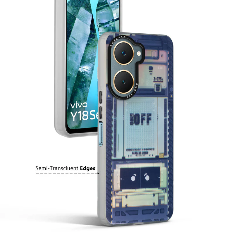 Colorful Reflective Circuit Prints Hard Back Protector Case For Vivo Y18 - Image 54