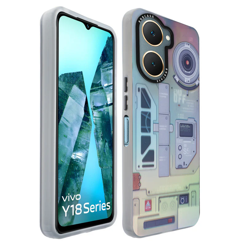 Colorful Reflective Circuit Prints Hard Back Protector Case For Vivo Y18 - Image 64