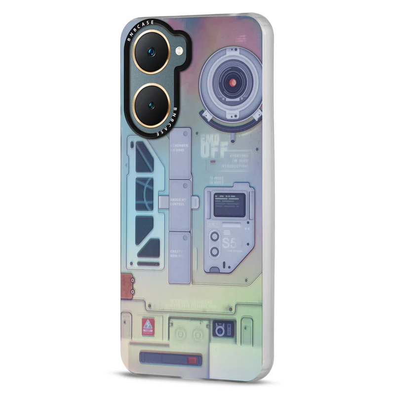 Colorful Reflective Circuit Prints Hard Back Protector Case For Vivo Y18 - Image 70
