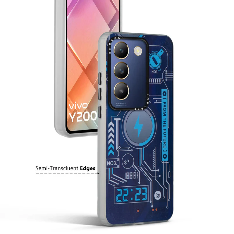 Colorful Reflective Circuit Prints Hard Back Protector Case For Vivo Y200e 5G - Image 12