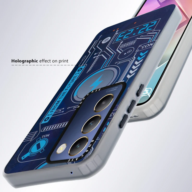 Colorful Reflective Circuit Prints Hard Back Protector Case For Vivo Y200e 5G - Image 13