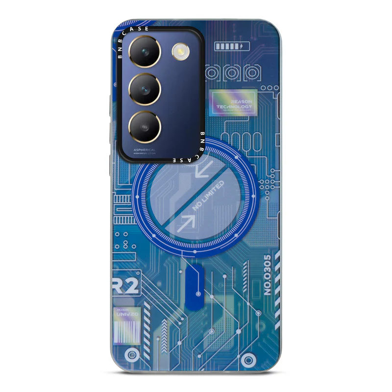 Colorful Reflective Circuit Prints Hard Back Protector Case For Vivo Y200e 5G - Image 38