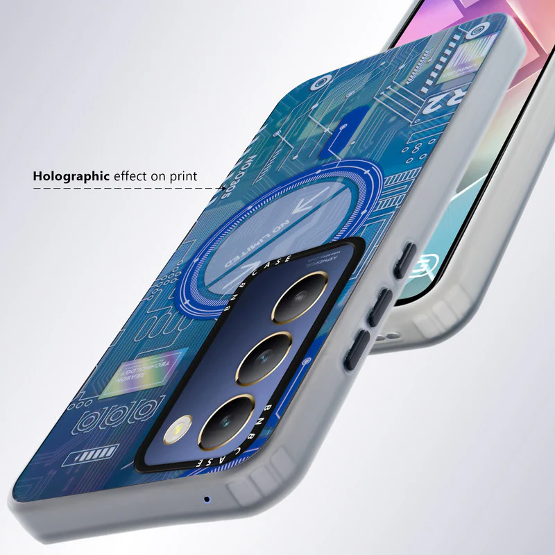 Colorful Reflective Circuit Prints Hard Back Protector Case For Vivo Y200e 5G - Image 41