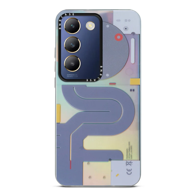 Colorful Reflective Circuit Prints Hard Back Protector Case For Vivo Y200e 5G - Image 44