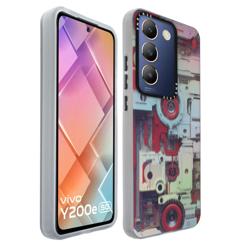 Colorful Reflective Circuit Prints Hard Back Protector Case For Vivo Y200e 5G - Image 56