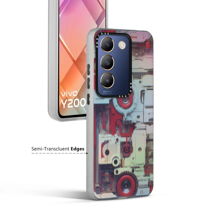 Colorful Reflective Circuit Prints Hard Back Protector Case For Vivo Y200e 5G - Image 60