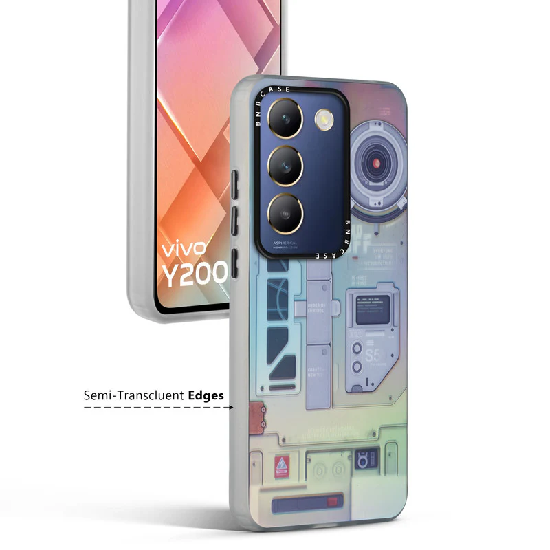 Colorful Reflective Circuit Prints Hard Back Protector Case For Vivo Y200e 5G - Image 67