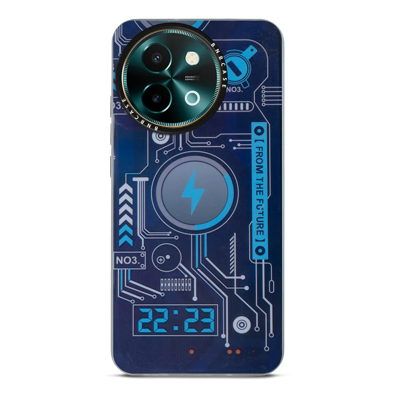 Colorful Reflective Circuit Prints Hard Back Protector Case For Vivo Y58 5G - Image 12
