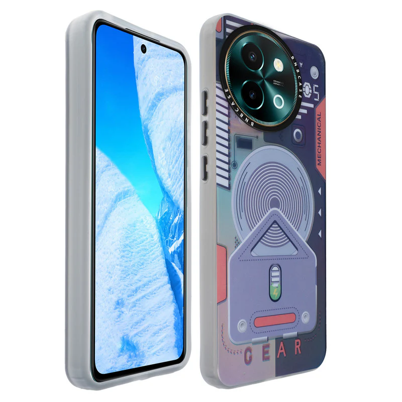 Colorful Reflective Circuit Prints Hard Back Protector Case For Vivo Y58 5G - Image 27