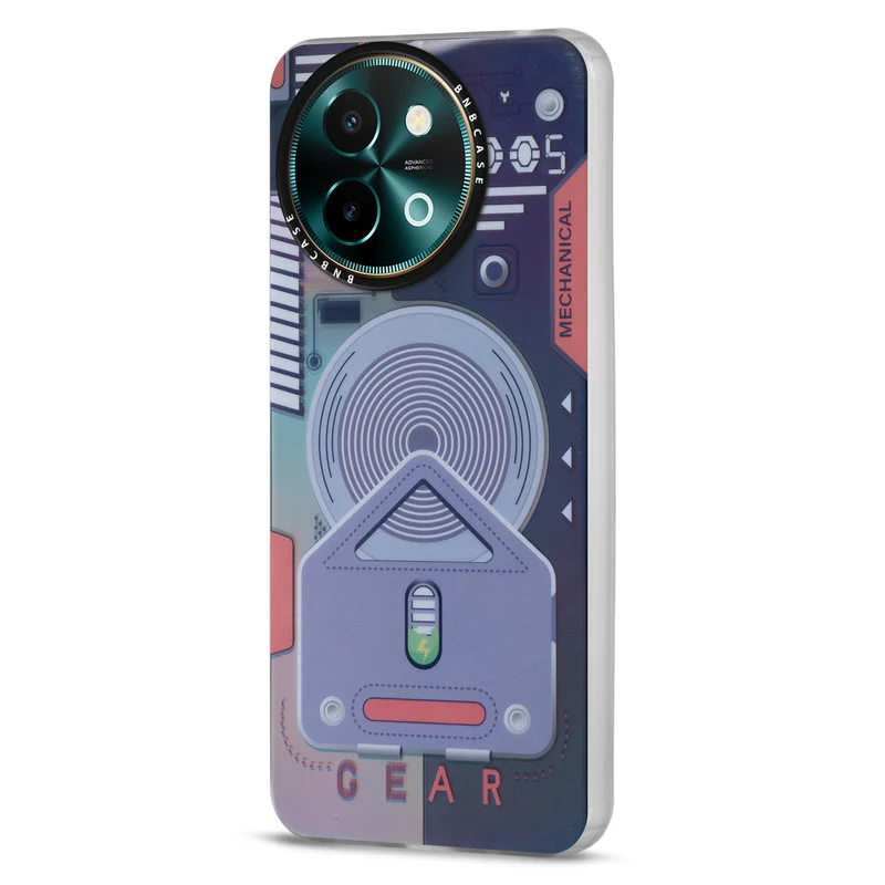 Colorful Reflective Circuit Prints Hard Back Protector Case For Vivo Y58 5G - Image 32