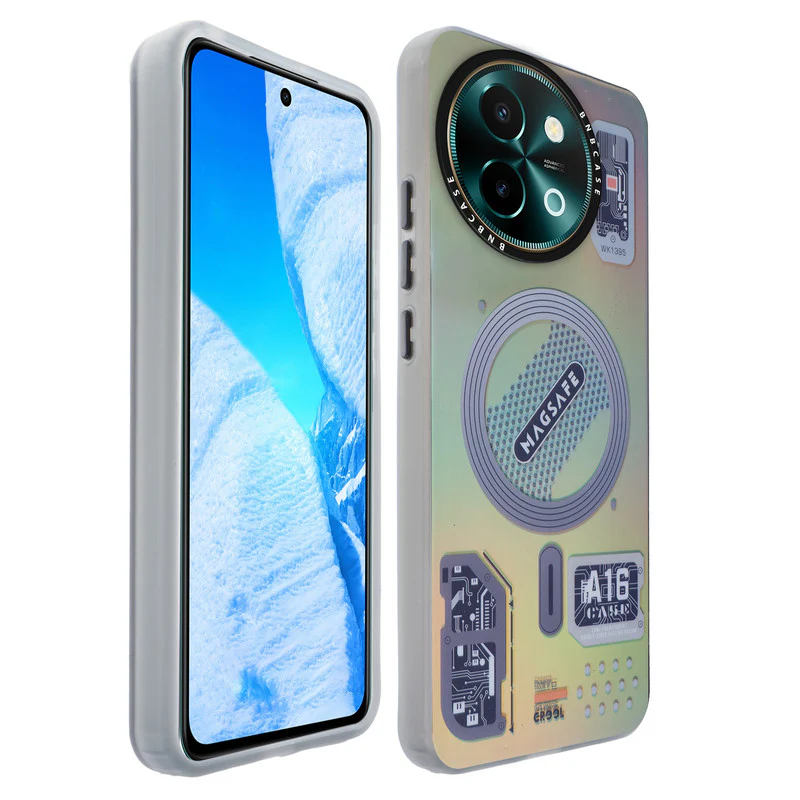 Colorful Reflective Circuit Prints Hard Back Protector Case For Vivo Y58 5G - Image 35